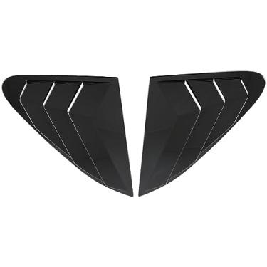 Imagem de KACEPAR Tampa do obturador da janela traseira ABS, compatível com Honda HRV HR-V 2022-2023, moldura de acabamento do painel do obturador da janela traseira do carro, preto brilhante