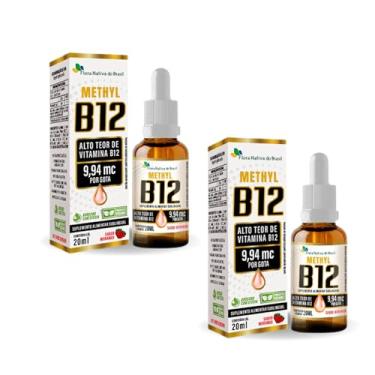 Imagem de 2x Vitamina B12 Sublingual (Metilcobalamina) 20Ml Gotas Flora Nativa