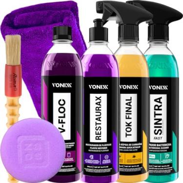 Imagem de PRODUTO PARA LAVAGEM AUTOMOTIVA LIMPEZA INTERNA E EXTERNA SINTRA FAST RESTAURAX SHAMPOO V-FLOC CERA LIQUIDA TOK FINAL VONIXX
