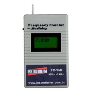 Imagem de Frequencimetro Digital Bolso Faixa 50Mhz A 2.4Ghz P/rf Antena Hold Fd-950 Portátil Instrutherm