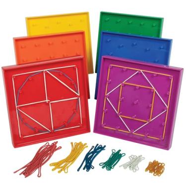 Imagem de Learning Advantage 7728 Plastic Geo Boards, 5 x 5 pinos Array, 12,7 cm (pacote de 6)