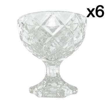 Imagem de Conjunto 6 Taças 170ml Sobremesa Cristal Deli Diamond - Lyor