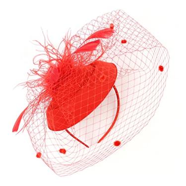 Imagem de Fascinadores pretos para mulheres, faixa de cabeça, fascinadores vintage, acessórios de cabelo para mulheres, casamento, domingo à tarde, chapéu infantil, chapéu fascinator, cartola de chá, boinas bra