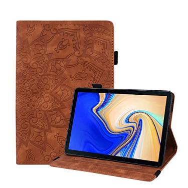 Imagem de YBFJCE Capa para Samsung Galaxy Tab S4 de 10,5 polegadas, capa protetora fina com suporte para lápis, capa fólio de couro PU premium para Samsung Galaxy Tab S4 de 10,5 polegadas (SM-T830/T835), marrom