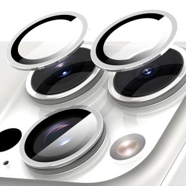 Imagem de Suoman Pacote com 3 + 3 para iPhone 15 Pro/iPhone 15 Pro Max protetor de lente de câmera, ultrafino [não afeta o flash] Protetor de lente de câmera de vidro temperado premium 2,5D 9H para iPhone 15