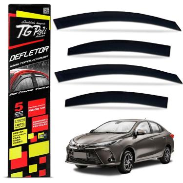 Imagem de Calha Chuva Yaris Sedan 2018 a 2023 Fume Acrílico Tgpoli
