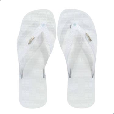Imagem de Chinelo Melissa Sun Long Beach II Branco Vidro Glitter