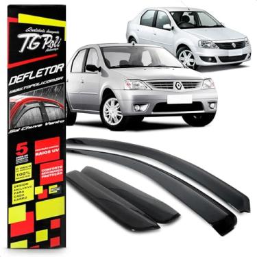 Imagem de Calha Chuva Defletor Logan 4 Portas 2007 2008 2009 2010 2011 2012 2013 Fumê 100% Acrílico