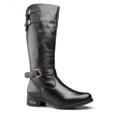 Imagem de Bota Feminina Cano Longo Montaria Couro Fivela Capelli Boots-Feminino