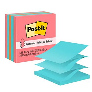 Imagem de Notas adesivas Post-it 3301-5AN, 5 blocos, cores sortidas, 7,6 x 7,6 cm