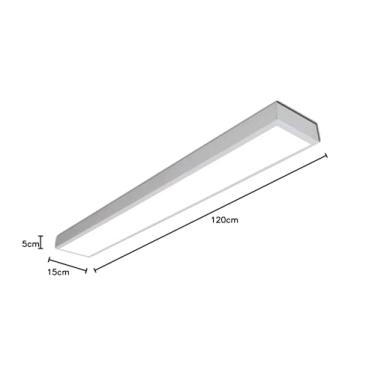 Imagem de Luminária Plafon Premium Led Sobrepor 36w 120cm X 15cm (Branco Quente)