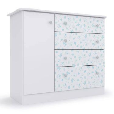 Imagem de Cômoda Infantil New Baby 1Porta 4 Gavetas Batrol
