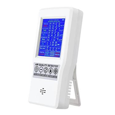 Imagem de Luzhengyang Monitor de qualidade do ar testador preciso para CO2 formaldeído (HCHO) TVOC PM2.5/PM10 Air Real Time Data & Mean Value Recording for Home Office