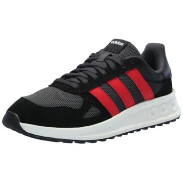 Imagem de adidas Tênis masculino Run 84, Carbono/Better Scarlet/Preto, 37