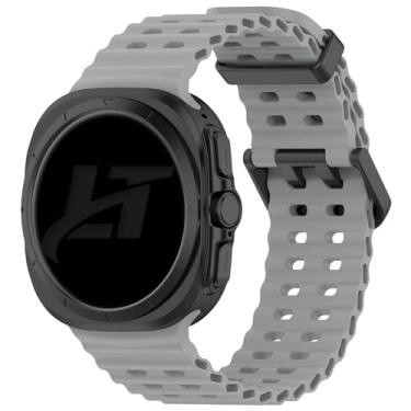 Imagem de Pulseira Ondas LTimports compativel com Galaxy Watch Ultra 47mm Sm-L705 / Sm-L705F LTE (LT-Cinza)