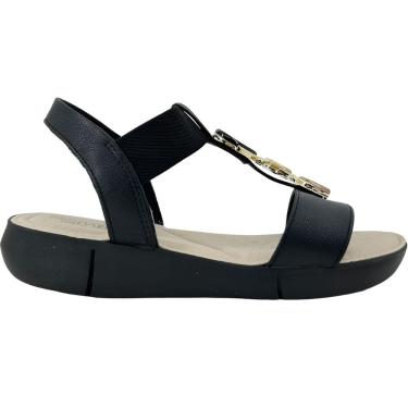 Imagem de Sandália Feminina Casual Dia a Dia Passeio Trabalho com Pedraria Ultra Conforto Modare...