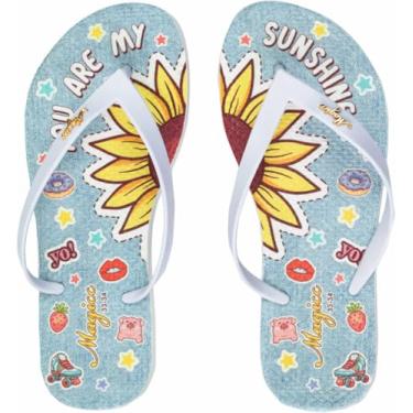 Imagem de Chinelo Juvenil Infantil Feminino Sandália Stickers, Magicc MOCH-005