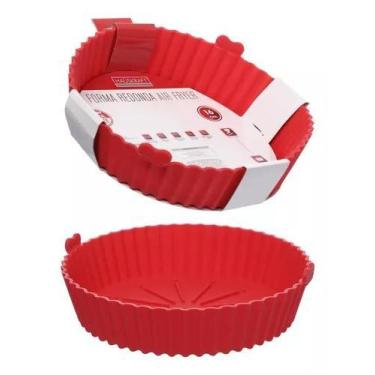 Imagem de Forma AirFryer Cesto Fritadeira Silicone Forno Microondas Reutilizável