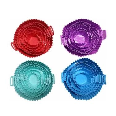 Imagem de Forma Silicone para Air Fryer Kit 6 Forminhas Antiaderente - MRS