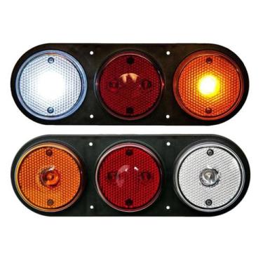 Imagem de Par Lanterna Led Carreta Carretinha Reboque Barco Com Ré - SINBRAX