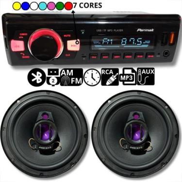 Imagem de Kit Par de Alto-Falantes de 6 Pol. e MP3 Player Bluetooth com 2 Portas