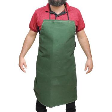 Imagem de Avental Reforçado em Lona Verde Proteção Pesada Jardineiro - Pinelo