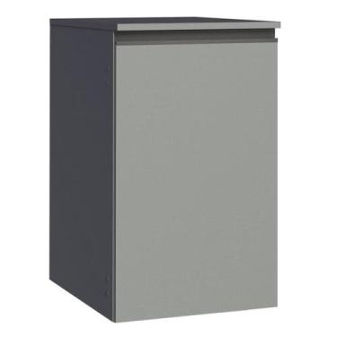 Imagem de Balcão Armário de Cozinha 40 cm 1 Porta Suspenso Cinza Nice Madesa, Ci