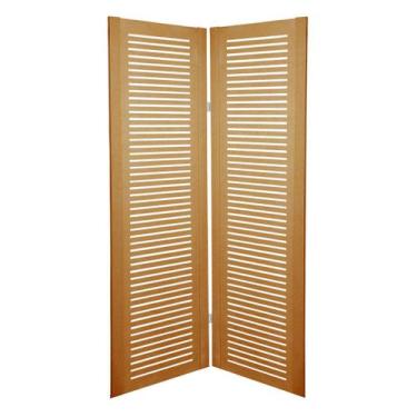 Imagem de Biombo Ripado 2 Folhas sem Pezinhos - ComercialMasul