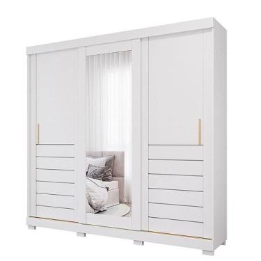 Imagem de Guarda Roupa Casal 100% Mdf 3 Portas 6 Gavetas Cecília Panan Móveis Br