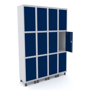 Imagem de Armário Guarda Volume Locker Roupeiro 12 Portas Aço GRP 504/12 - Pandi