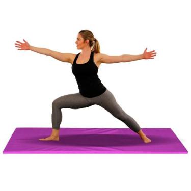 Imagem de Colchonete de Academia Rosa Ginástica Musculação Reabilitação Yoga Esp