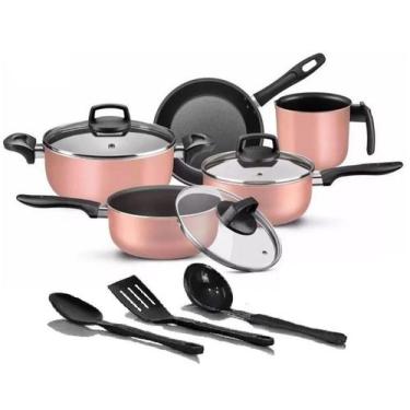 Imagem de Conjunto de panelas teflon elegan rose champanhe - Marpal