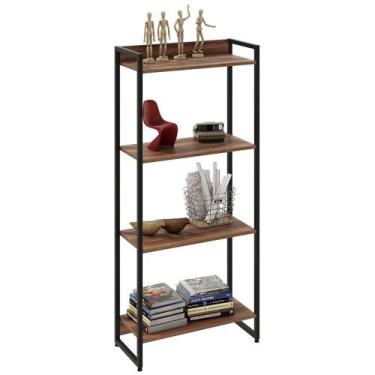 Imagem de Estante Livreiro Dynamica Industrial 60cm 4 Prateleiras C08 Nogal - Mp