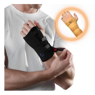 Imagem de Munhequeira Órtese Imobilizador Pulso Punho Direito Preto M - Ideal Pr