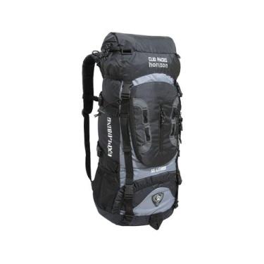 Imagem de Mochila esporte 55l camping trilha mochilão resistente - Clio, Preto, 