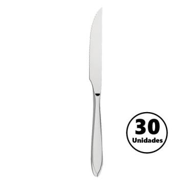 Imagem de Kit Faca de Churrasco Laguna Aço Inox para Restaurantes 30 Peças Tramo
