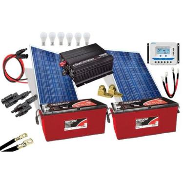 Imagem de Kit Gerador de Energia Solar Off Grid 300Wp - Resun, 110V