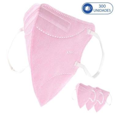 Imagem de Kit 300 Máscaras Respiratórias Infantis KN95 Aileda Rosa