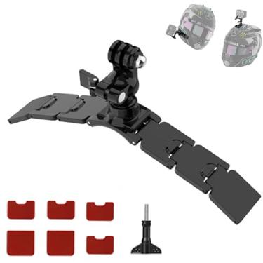 Imagem de FLW418 Kits de montagem de queixo de capacete de motocicleta com suporte compatível com Gopro Hero 12, suporte de braçadeira de cabeça de bicicleta suja, acessórios de ciclismo de corrida de liberação
