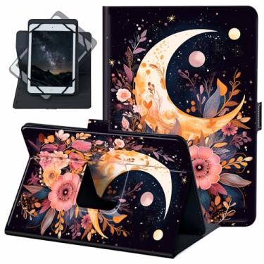Imagem de Capa universal para tablet Android 10 de 10,1 polegadas, rotação de 360 graus, capa fólio de couro PU para iPad 9,7/10,2/10,5/Galaxy Tab 9-10,5 polegadas/Fire HD 10 e mais tablet de 9,0 a 10,5