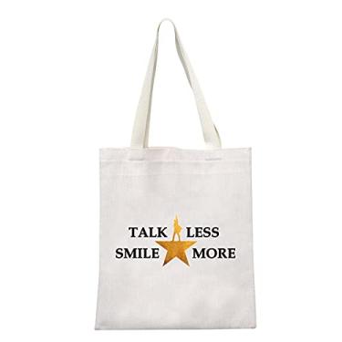 Imagem de Novidade Presente Musical Hamlton My Thoughts Have Been Substituído por Hamlton Lyrics Talk Less Smile More Bolsa de Cosméticos, Saco de compras Smile More