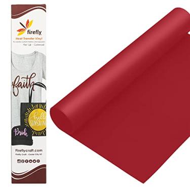 Imagem de Firefly Craft Lençol de vinil 3D de transferência de calor | Vinil HTV espesso | Vinil de ferro em 3 dimensões para Cricut e Silhueta | Vinil de prensa de calor estilo tijolo para camisas – 30,48 cm x 50,8 cm, 3D Red, 1 sheet, 1