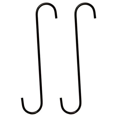 Imagem de Cabide de metal em forma de S SunGrow, 30,48 cm, aço inoxidável de grau pesado, pode suportar a corrosão, haste de gancho para alimentador de pássaros, casa de pássaros, decoração para ambientes externos, orbes de plantas de ar e mais, 2 peças