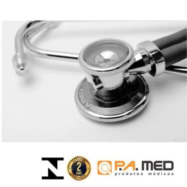 Imagem de Estetoscópio Preto Rappaport P.A.Med  2 Anos Garantia - P.A. MED