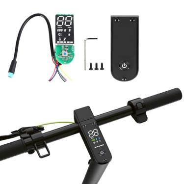 Imagem de Agatige Placa de controle de scooter elétrica, painel de exibição digital de scooter com tampa de painel para bicicleta elétrica Ninebot MAX G30
