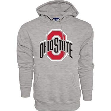 Imagem de Moletom masculino com capuz The Blue Brand NCAA Ohio State Buckeyes cinza ícone, Ohio State Buckeyes cinza, grande
