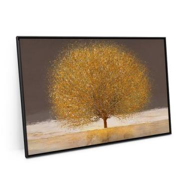 Imagem de Quadro Horizontal Árvore Dourada Da Vida 60x40 Cm Para Sala - Bimper Q