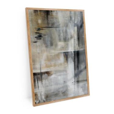Imagem de Quadro Textura Em Cinza Moderno Estiloso 90x60cm Para Quarto - Bimper 