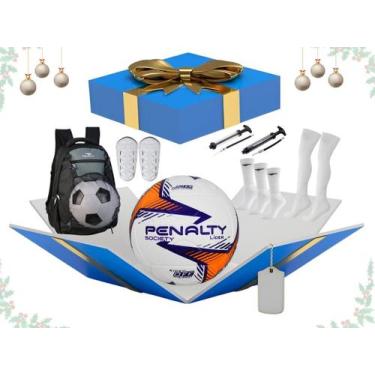 Imagem de Cesta de Natal Esportiva Mochila Bola Society - Kit 1 - 7 Itens - PENA