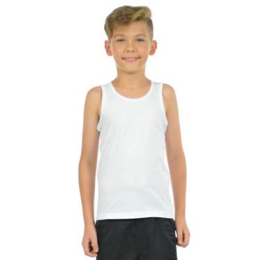 Imagem de Regata Tradicional Infantil Masculina Fenomenal, Branco, 08